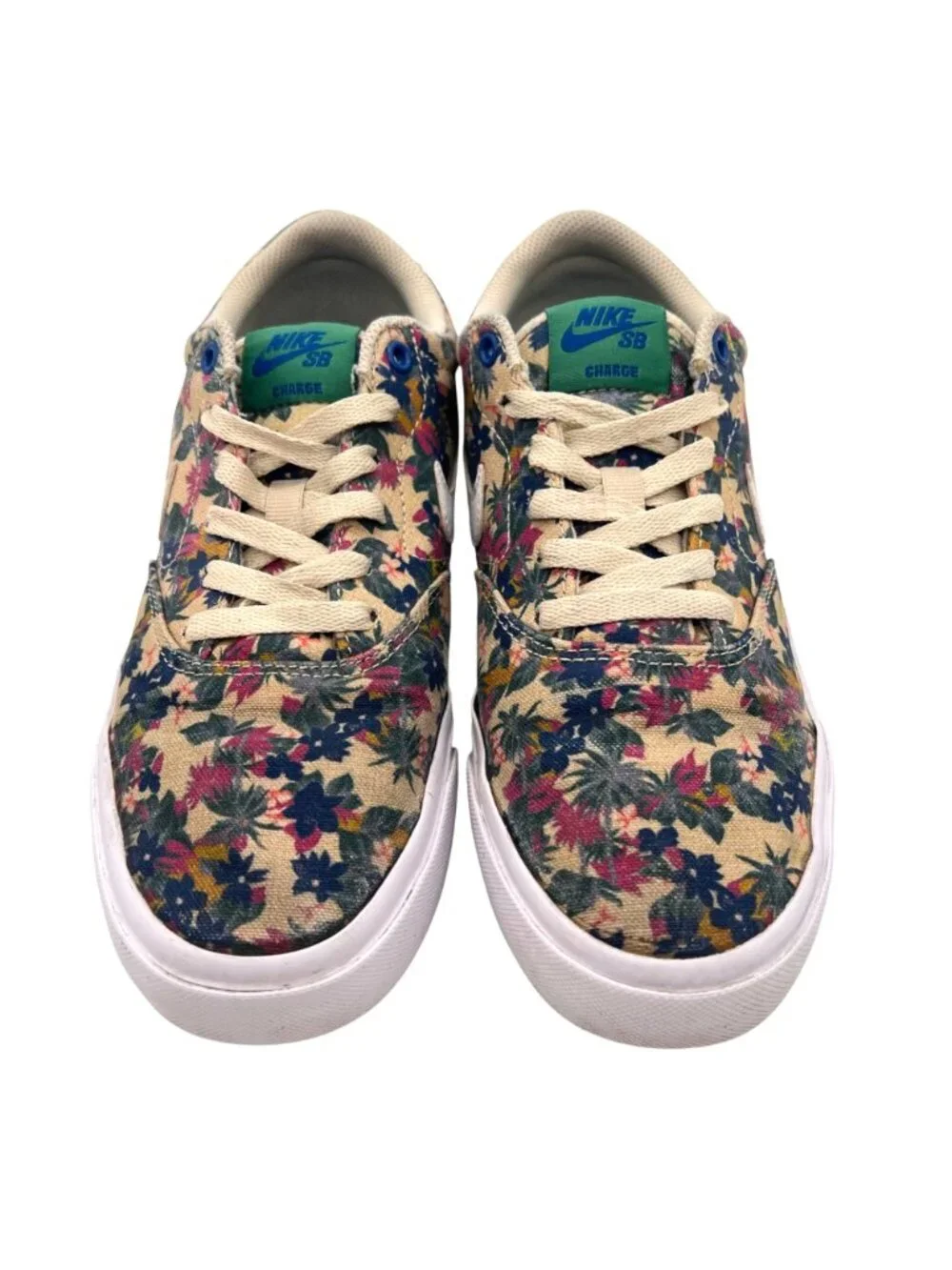 Nike SB Charge Floral Print Canvas Sneakers Womens Shoes 6.5Y Solarsoft Insole - Picture 5 of 12